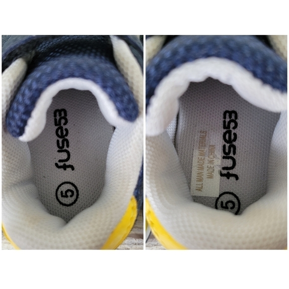 Fuse53 Baby/Toddler Boys Blue Comfy Walking Sneakers Size 5 Hook & Loop Straps - Picture 5 of 8